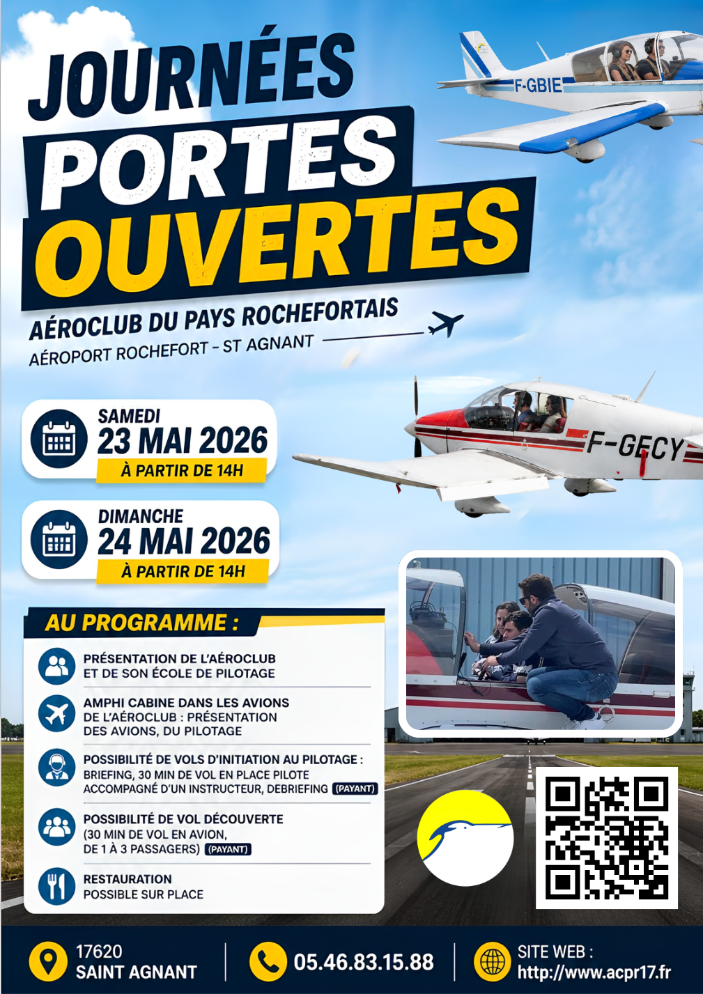 Affiche Journées Portes Ouvertes ACPR17 — 23 et 24 mai 2026